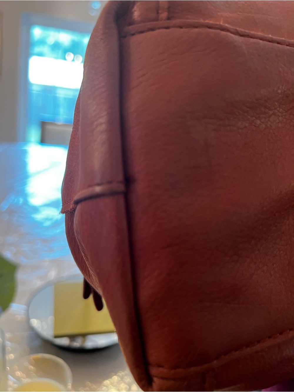 Leather American Leather Co Brown Genuine Leather Hobo Shoulder Bag Tote Brown - Picture 5 of 10